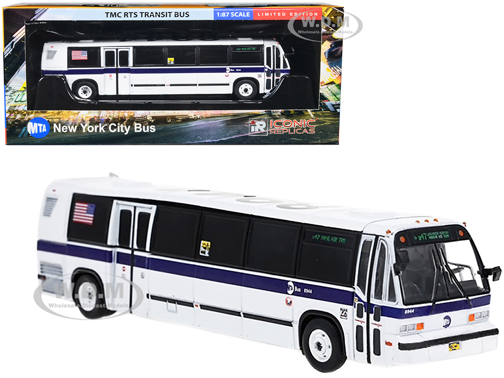 TMC RTS Transit Bus MTA New York "47 LaGuardia Airport Marine Air Term" "MTA New York City Bus" Series 1/87 Diecast Model by Iconic Replicas