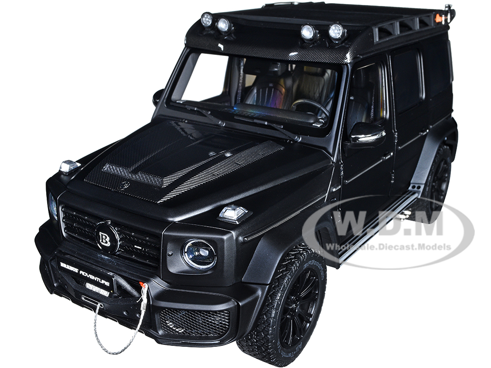 2020 Mercedes-AMG G63 Brabus G-Class Adventure Package Designo Night Black Magno Limited Edition to 504 pieces Worldwide 1/18 Diecast Model Car by Al