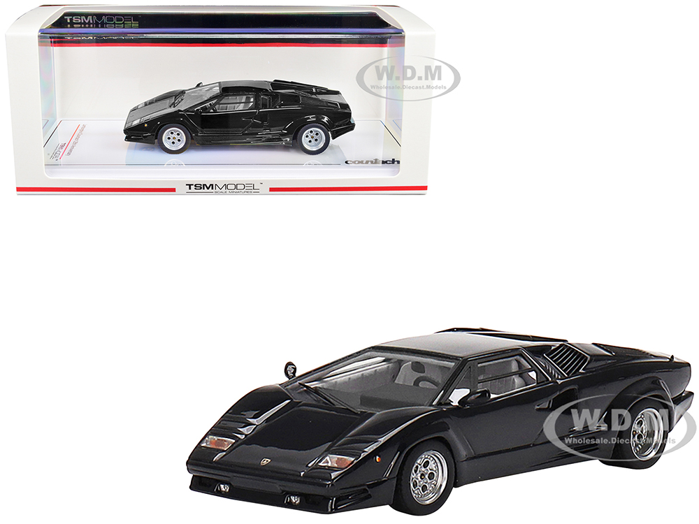 Lamborghini Countach "25th Anniversary" Nero Black 1/43 Model Car by True Scale Miniatures