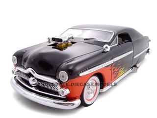 1949 Ford With 460 Engine Blower Black  1/24 Diecast Car Model by Unique Replicas