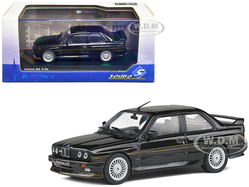 1989 BMW E30 M3 Alpina B6 3.5S Diamond Black Metallic 1/43 Diecast Model Car by Solido
