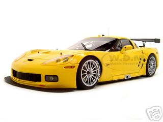 Image of Chevrolet Corvette C6R Plain Body Version Yellow 1 of 3000 Made 1/18 Diecast Model Car by Autoart