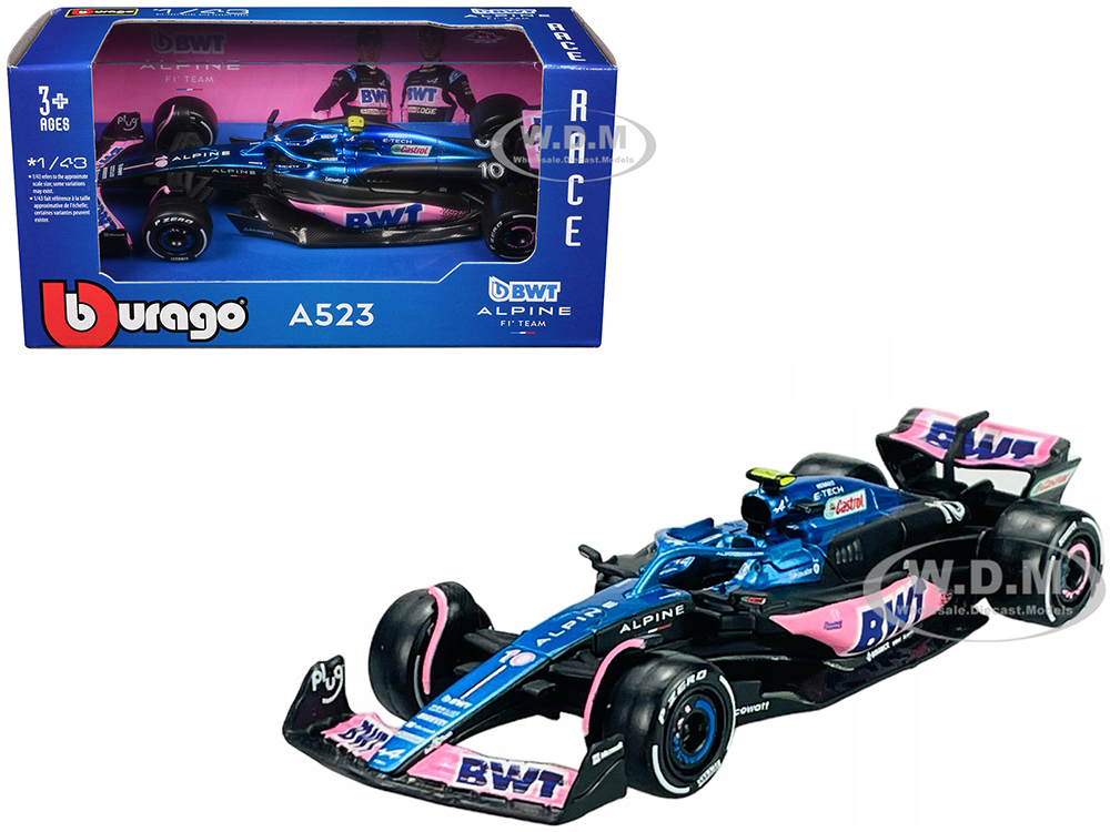 Alpine A523 #10 Pierre Gasly BWT Formula One F1 World Championship (2023) 1/43 Diecast Model Car by Bburago