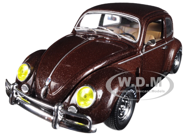 1952 Volkswagen Beetle Deluxe Model Pearl Brown Limited Edition To 5800 Pieces Worldwide 1/24 Diecast Model Car By M2 Machines