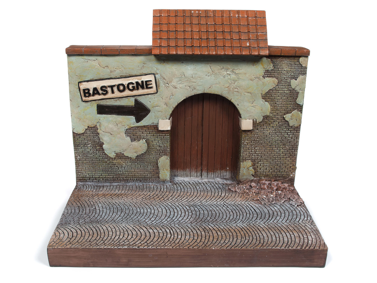 "to Bastogne" Resin Backdrop Display "the Greatest Generation" Series For 1/18 Scale Models By Autoworld