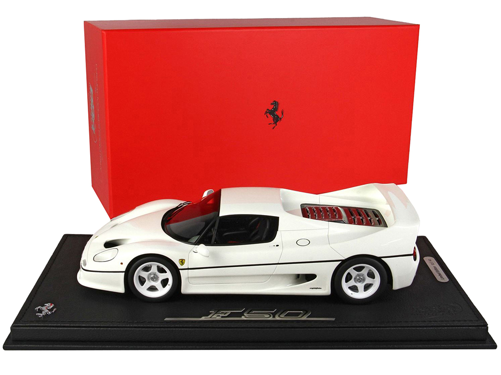 1995 Ferrari F50 Coupe Avus White with DISPLAY CASE Limited Edition to 40 pieces Worldwide 1/18 Model Car by BBR