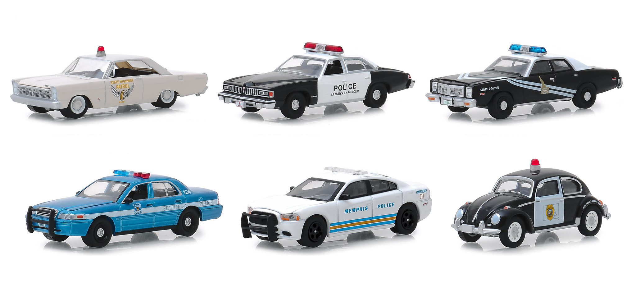 Hot_Pursuit_Series_31_Set_of_6_Police_Cars_164_Diecast_Models_by_Greenlight...
