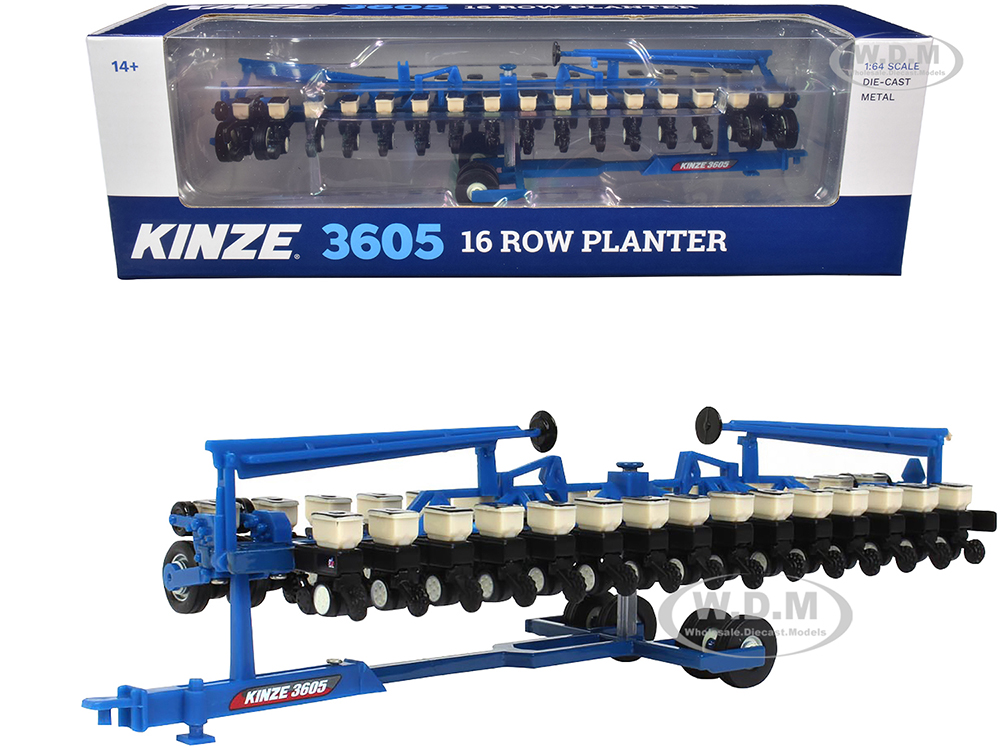 Image of Kinze 3605 16-Row Planter Blue 1/64 Diecast Model by SpecCast