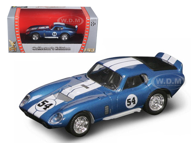 1965 Shelby Cobra Daytona 54 Blue 1/43 Diecast Model Car by Road Signature