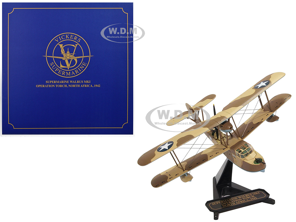Supermarine Walrus MKI Aircraft Operation Torch North Africa (1942) Royal Air Force Oxford Aviation Series 1/72 Diecast Model Airplane by Oxford Diecast