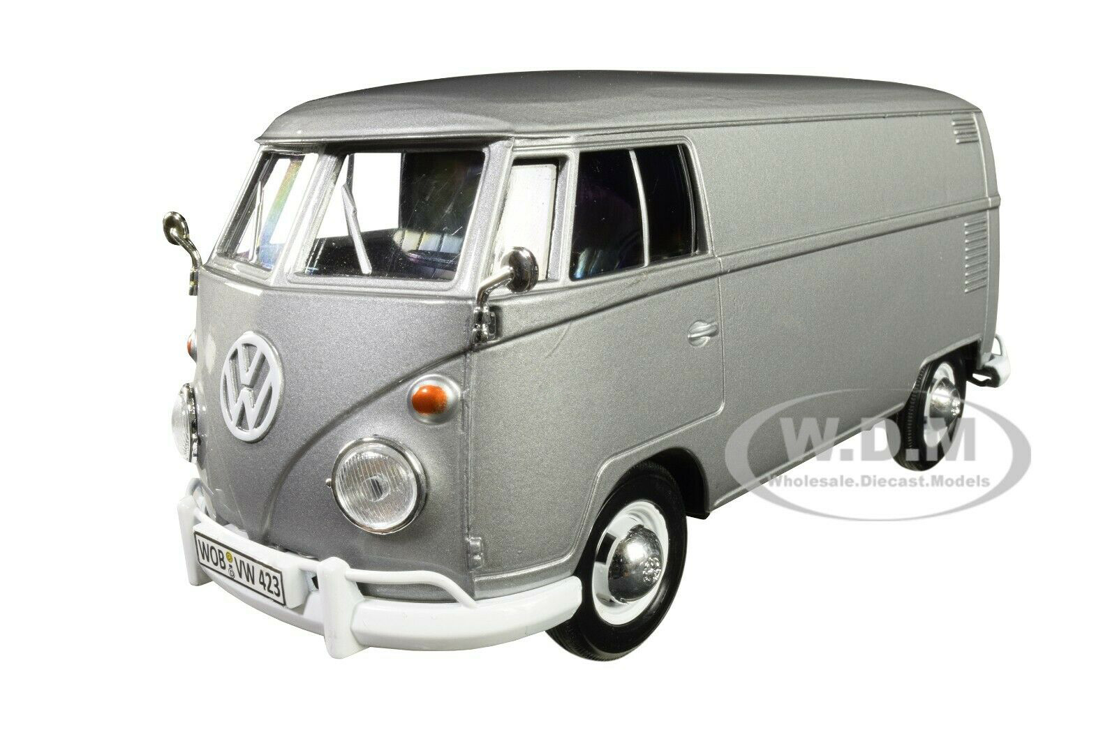 Volkswagen Type 2 (t1) Delivery Van Metallic Gray 1/24 Diecast Model By Motormax
