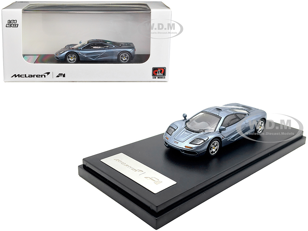 McLaren F1 Blue Metallic 1/64 Diecast Model Car by LCD Models