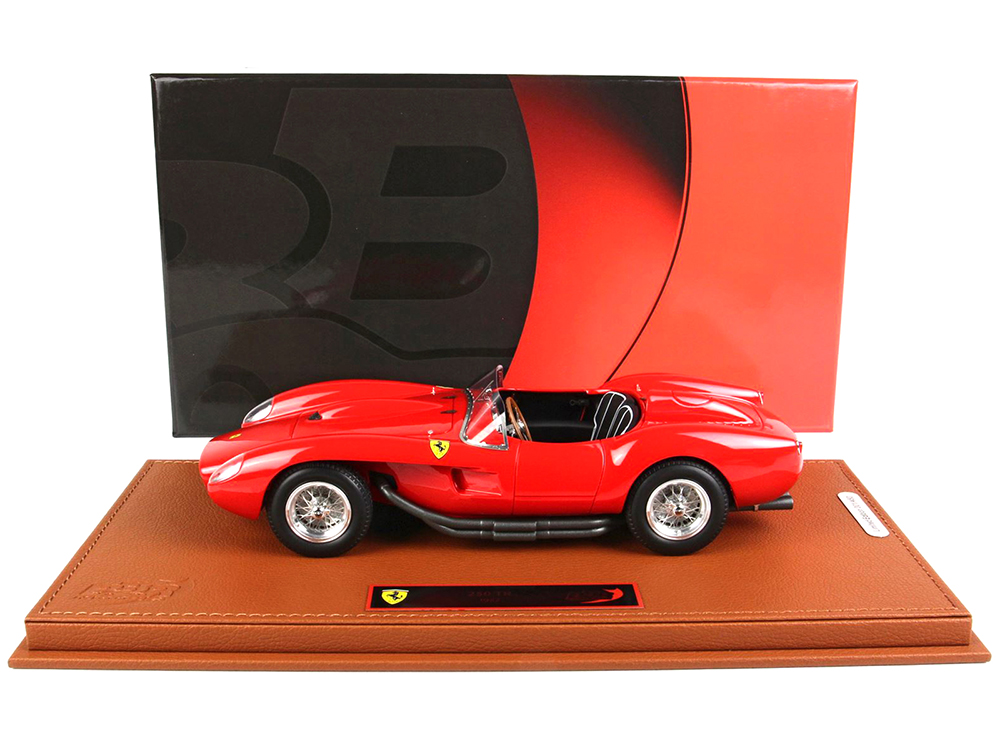 1957 Ferrari 250 Testarossa Red "Concept 18" with DISPLAY CASE Series Limited Edition to 450 pieces Worldwide 1/18 Model Car by BBR