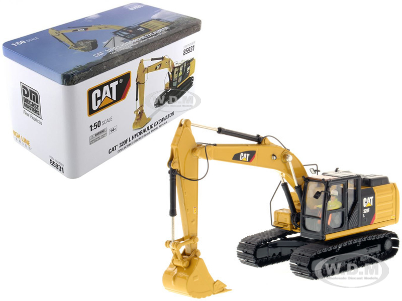 CAT Caterpillar 320F L Hydraulic Excavator with Operator "High Line Series" 1/50 Diecast Model by Diecast Masters
