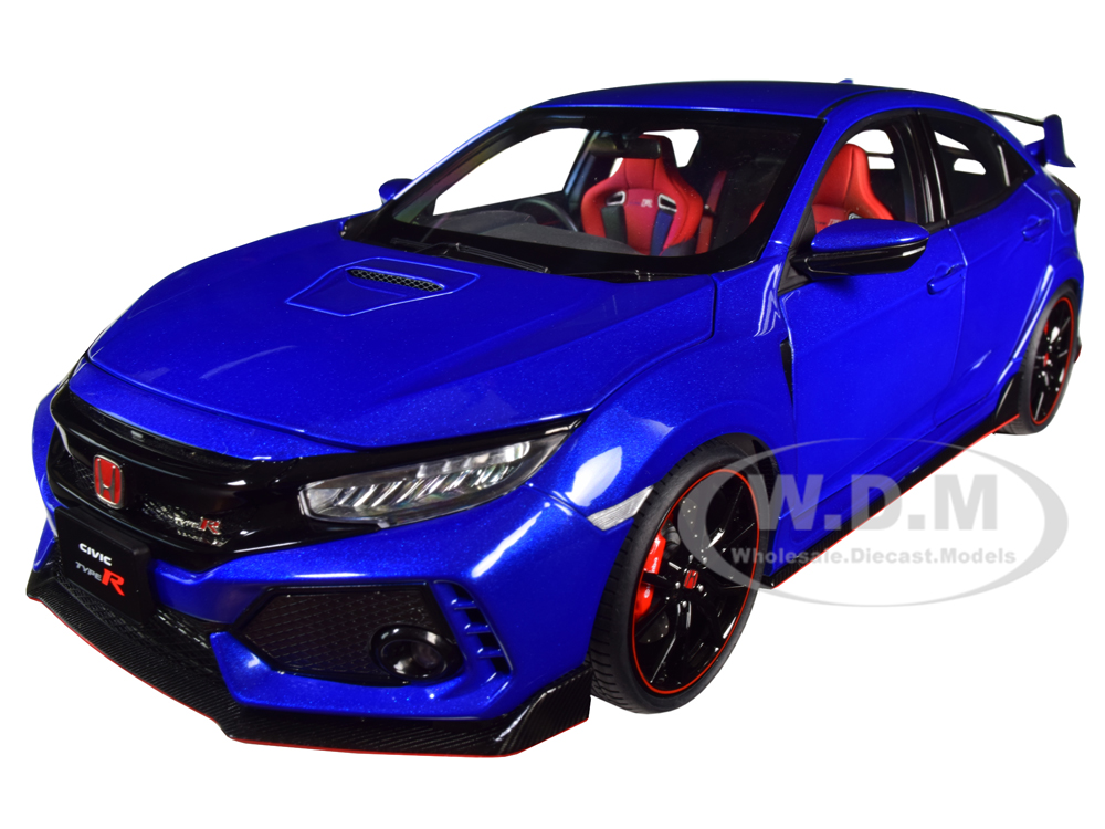 Image of Honda Civic Type R (FK8) Brilliant Sporty Blue Metallic 1/18 Model Car by Autoart