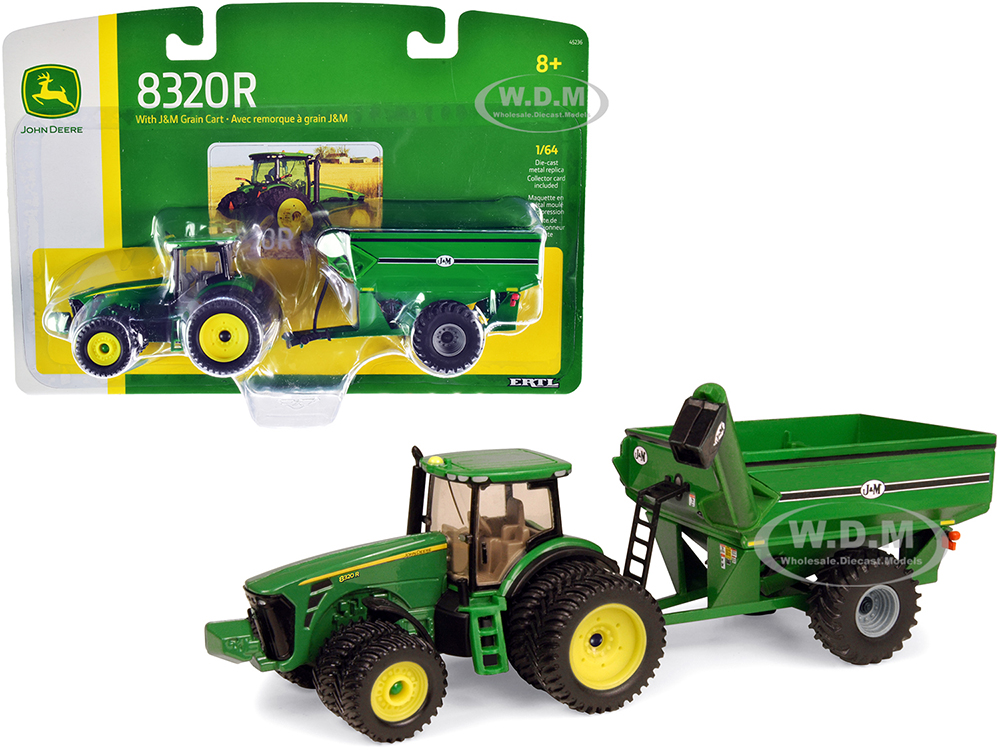 John Deere 8320R Tractor with J&M Grain Cart 1/64 Diecast Models by ERTL TOMY