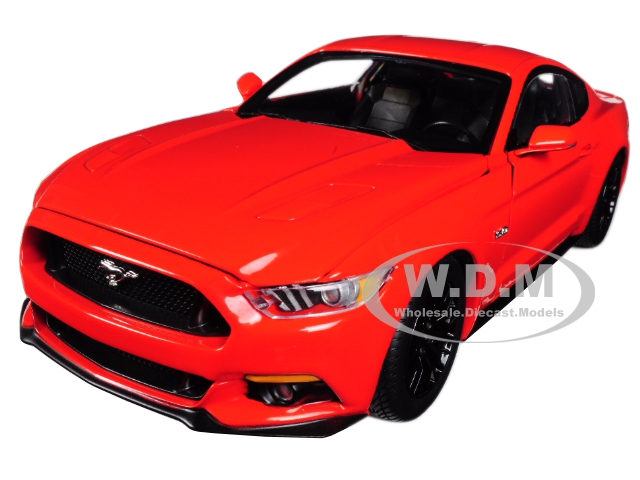 2016 Ford Mustang Gt 5.0 Coupe Competition Orange Limited Edition To 1002 Pieces 1/18 Diecast Model Car By Autoworld