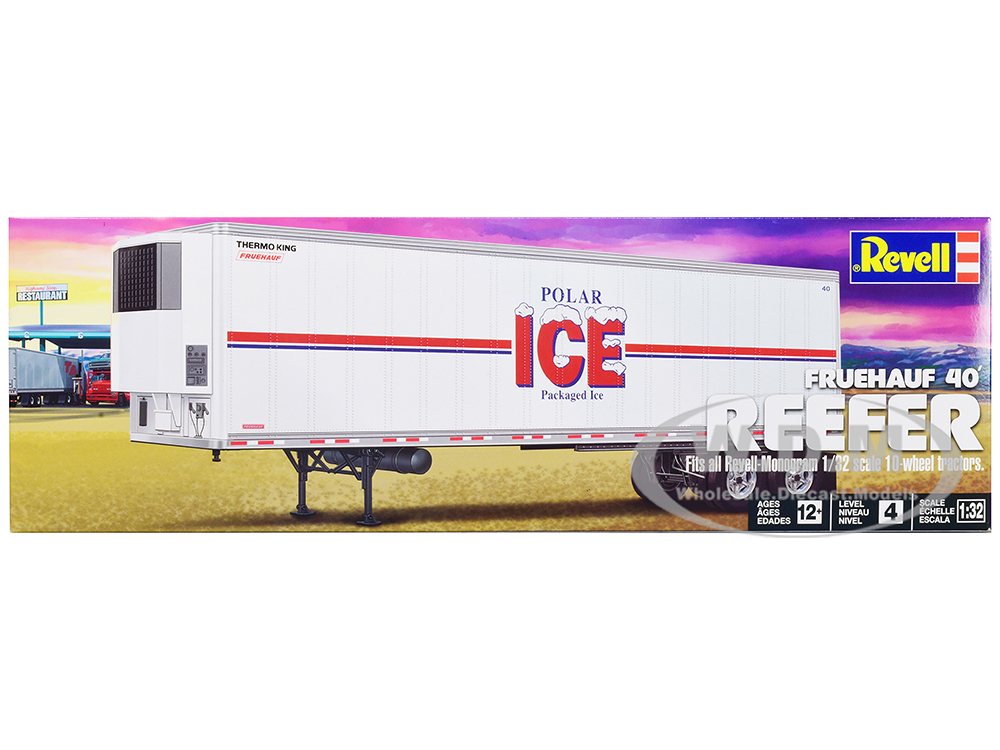 Level 4 Model Kit Fruehauf 40 Refrigerated Trailer Polar ICE 1/32 Scale Model by Revell