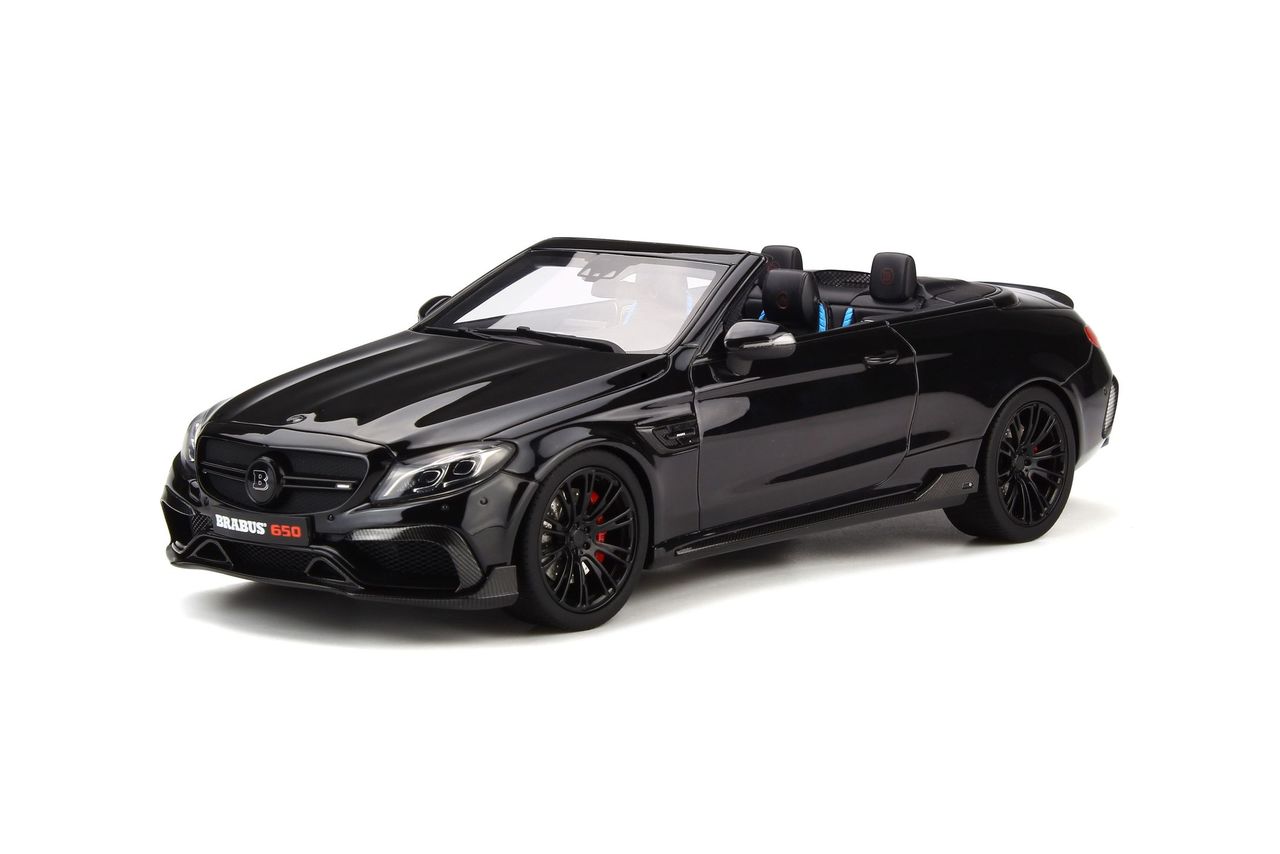 Image of Mercedes Benz Brabus 650 Convertible Black Limited Edition to 500 pieces Worldwide 1/18 Model Car by GT Spirit