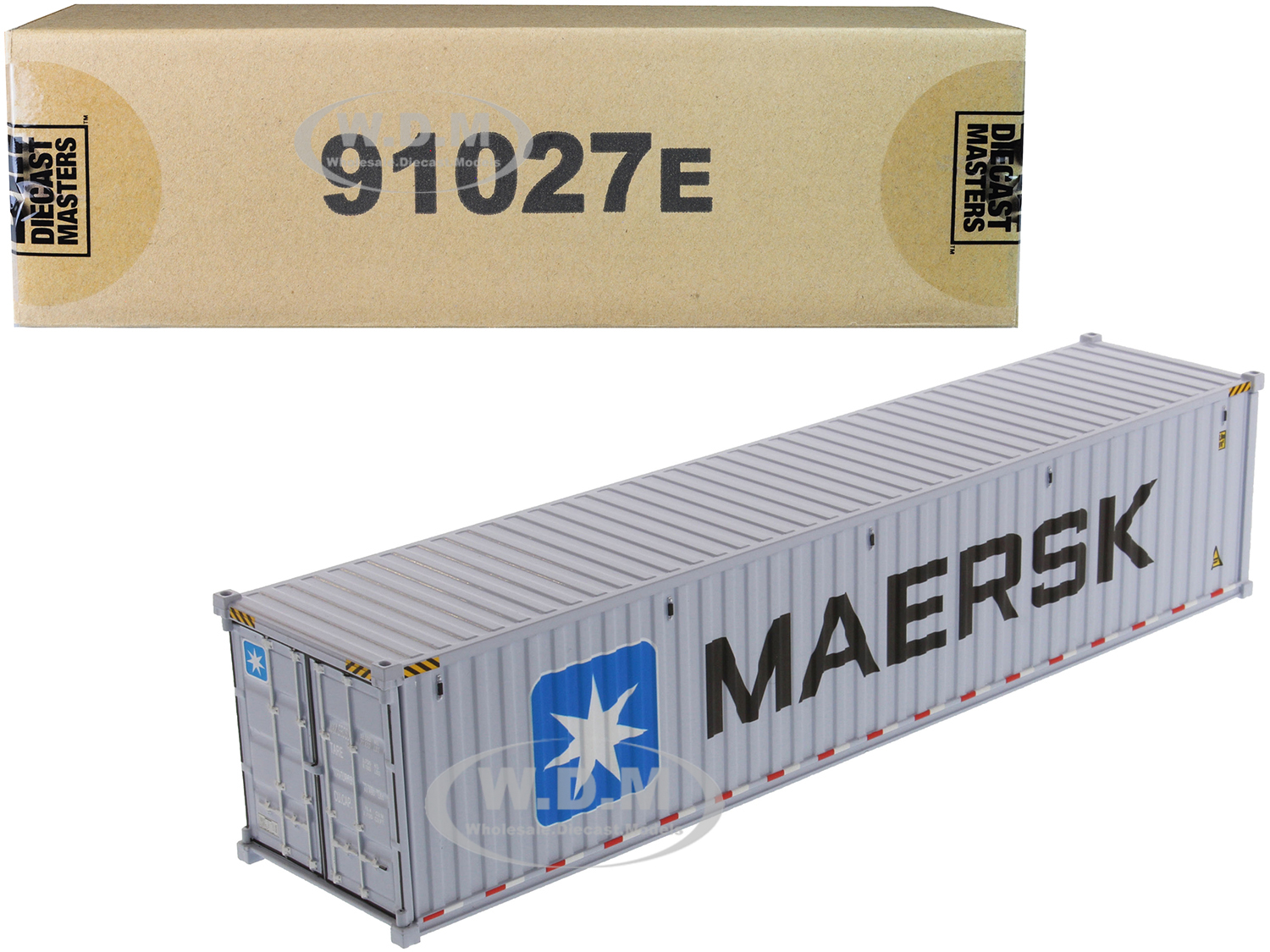 40 Dry Goods Sea Container "maersk" Gray "transport Series" 1/50 Model By Diecast Masters