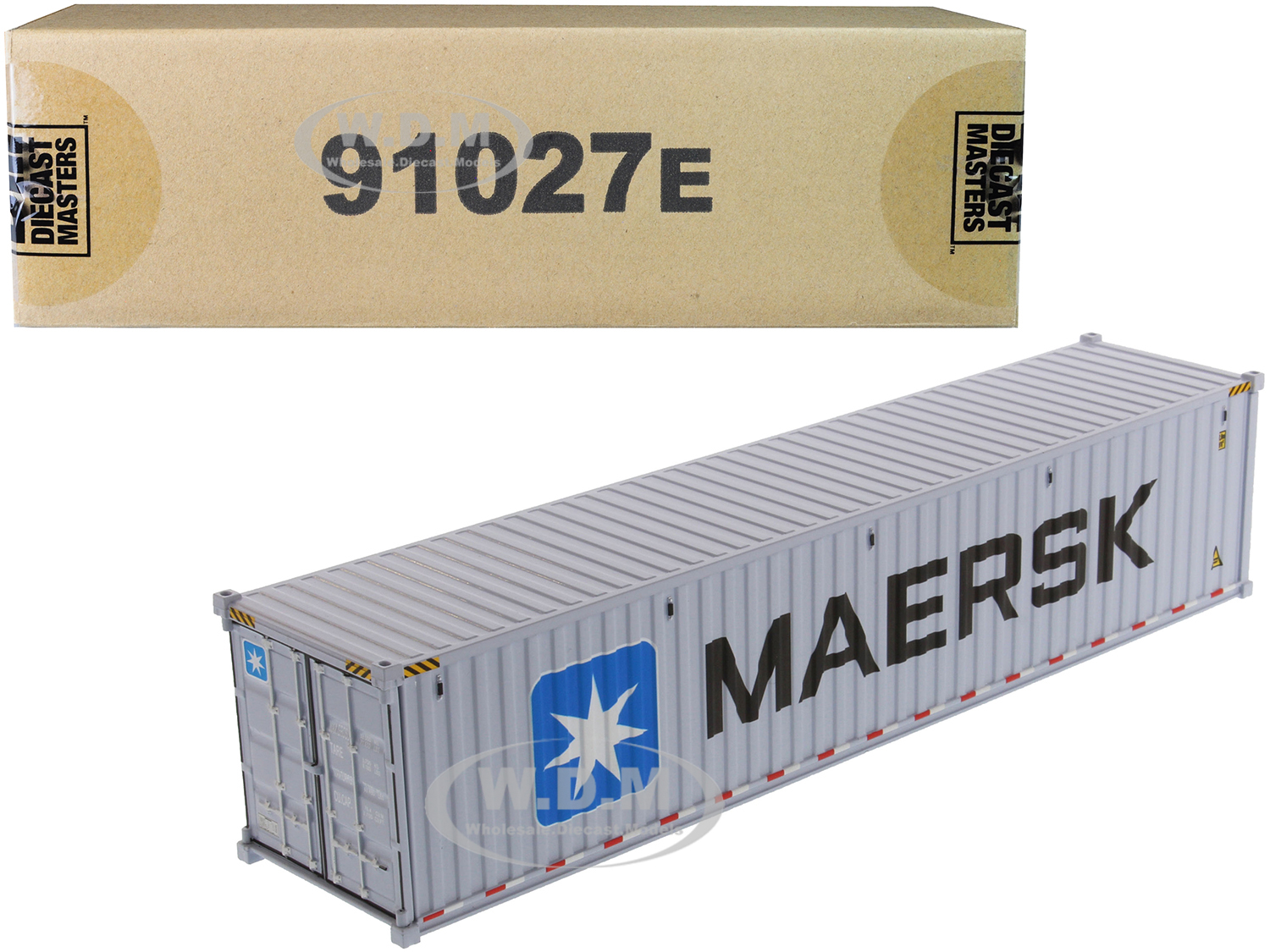 Image of 40 Dry Goods Sea Container "MAERSK" Gray "Transport Series" 1/50 Model by Diecast Masters
