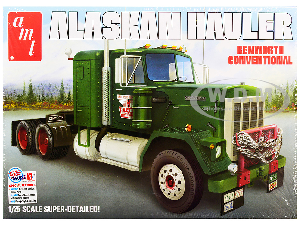 Skill 3 Model Kit Kenworth Conventional Tractor "Alaskan Hauler" 1/25 Scale Model by AMT
