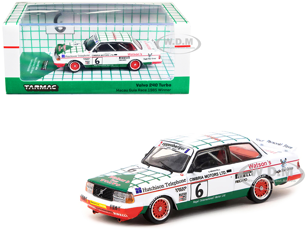 Volvo 240 Turbo #6 Gianfranco Brancatelli Winner Macau Guia Race (1985) Hobby64 Series 1/64 Diecast Model Car by Tarmac Works