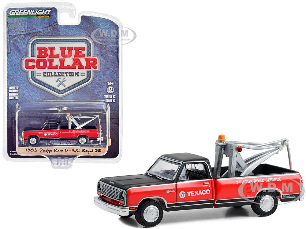 1983 Dodge Ram D-100 Royal SE Tow Truck Black and Red 