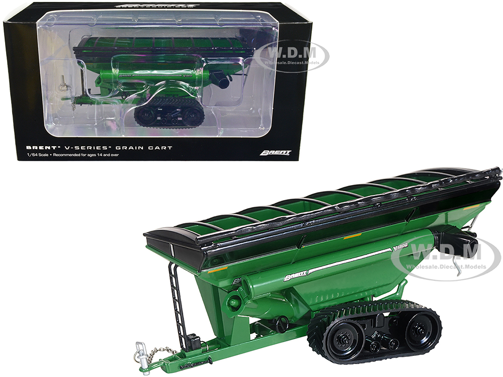 Brent V1300 Grain Cart with Tracks Green 1/64 Diecast Model by SpecCast