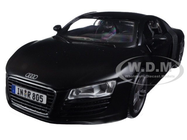 Audi R8 Matt Black 1/24 Diecast Model Car By Maisto