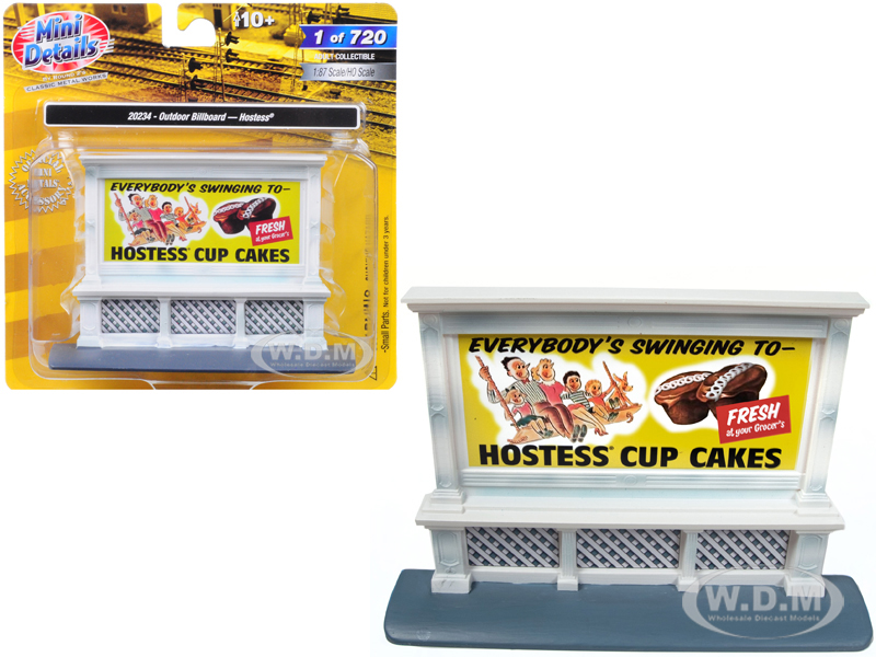 Image of Outdoor Billboard "Hostess" for 1/87 (HO) Scale Models by Classic Metal Works