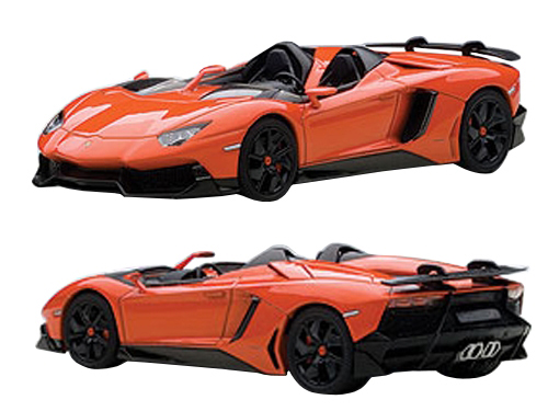 Image of Lamborghini Aventador Roadster J Arancio Argos Pearl Orange 1/43 Diecast Model Car by Autoart