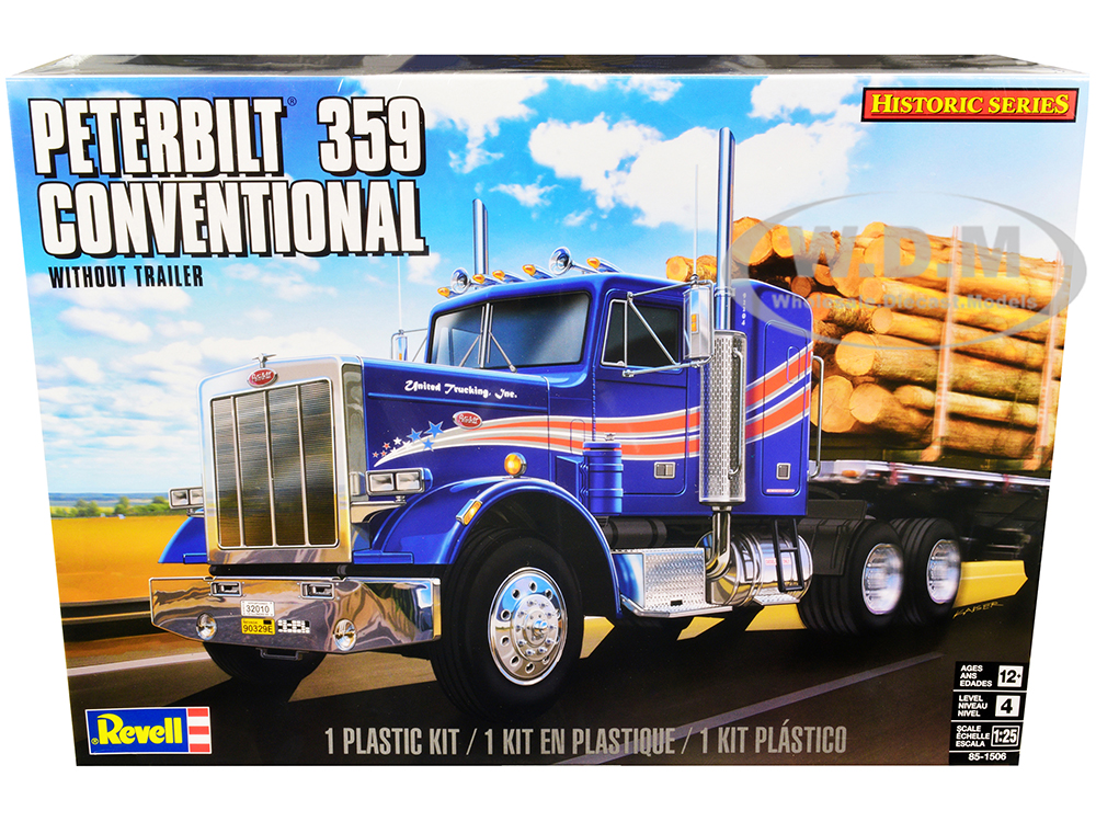 Level 4 Model Kit Peterbilt 359 Conventional Truck Tractor (without Trailer) "Historic Series" 1/25 Scale Model by Revell