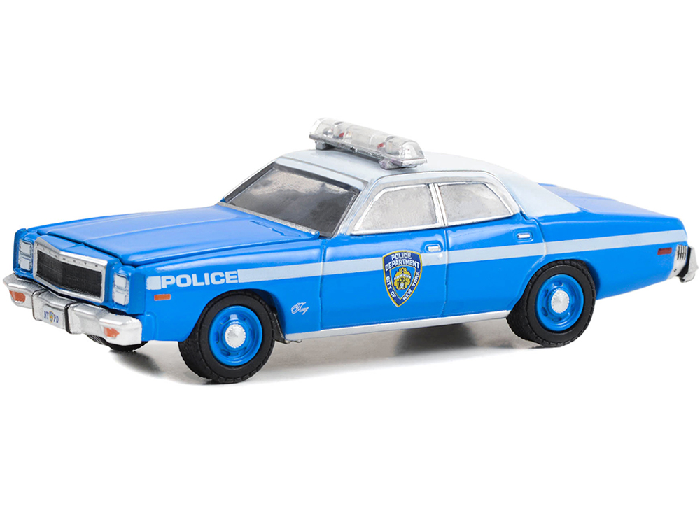 1977 Plymouth Fury - New York City Police Dept (NYPD) with NYPD Squad Number Decal Sheet "Hobby Exclusive" 1/64 Diecast Model Car by Greenlight