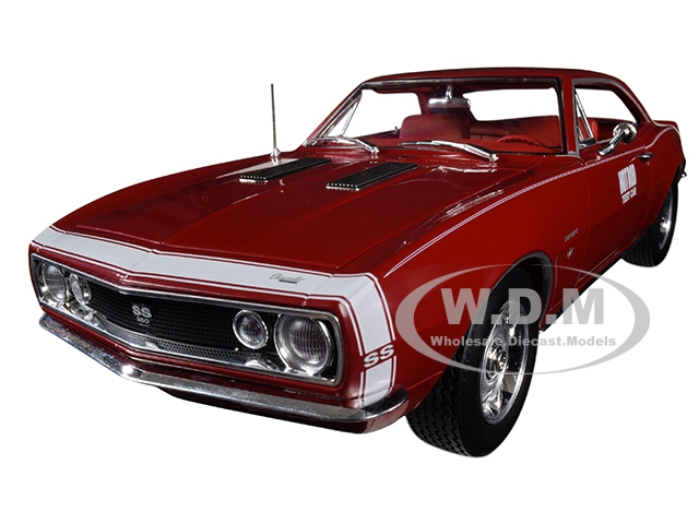 1967 Chevrolet Camaro Ss "hot Rod" Test Car Red With White Nose Stripe "hot Rod" Magazine Limited Edition To 1002 Pieces Worldwide 1/18 Diecast Model