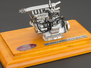 Engine with Display Showcase from 1955 Mercedes 300 SLR Mille Miglia 1/18 Diecast Model by CMC