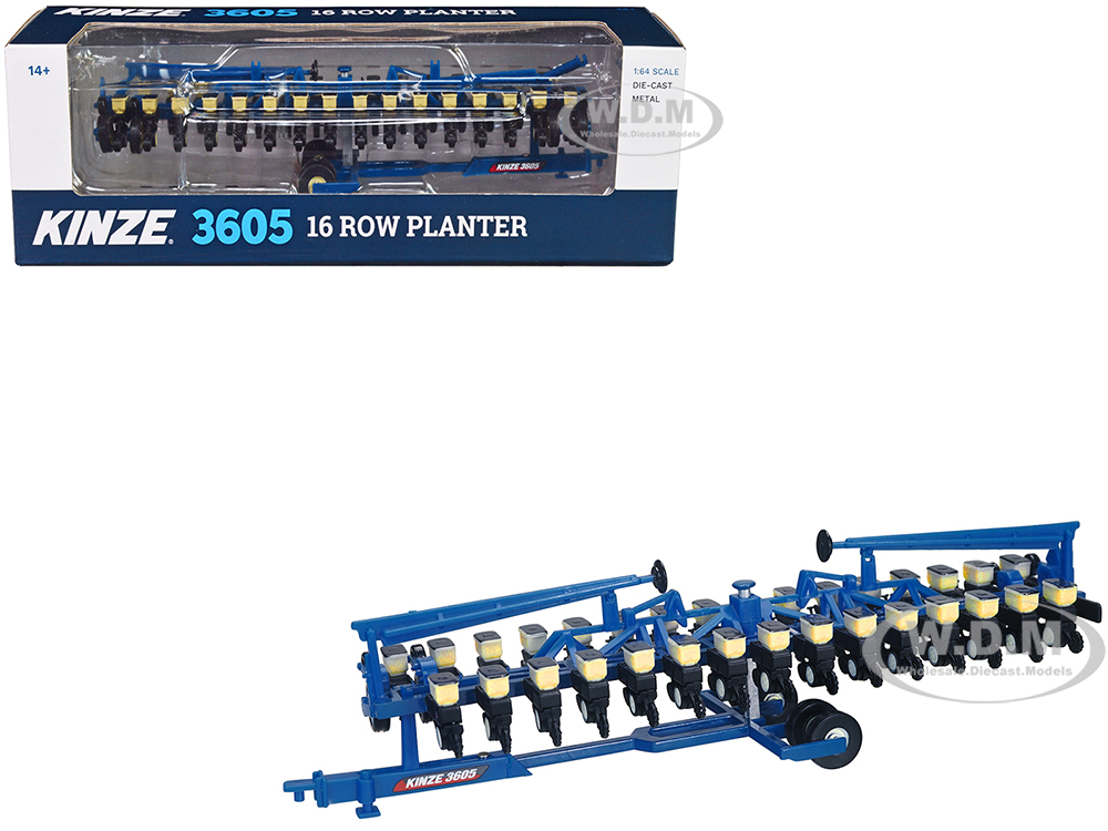 Kinze Model 3605 16 Row Planter Blue 1/64 Diecast Model by SpecCast