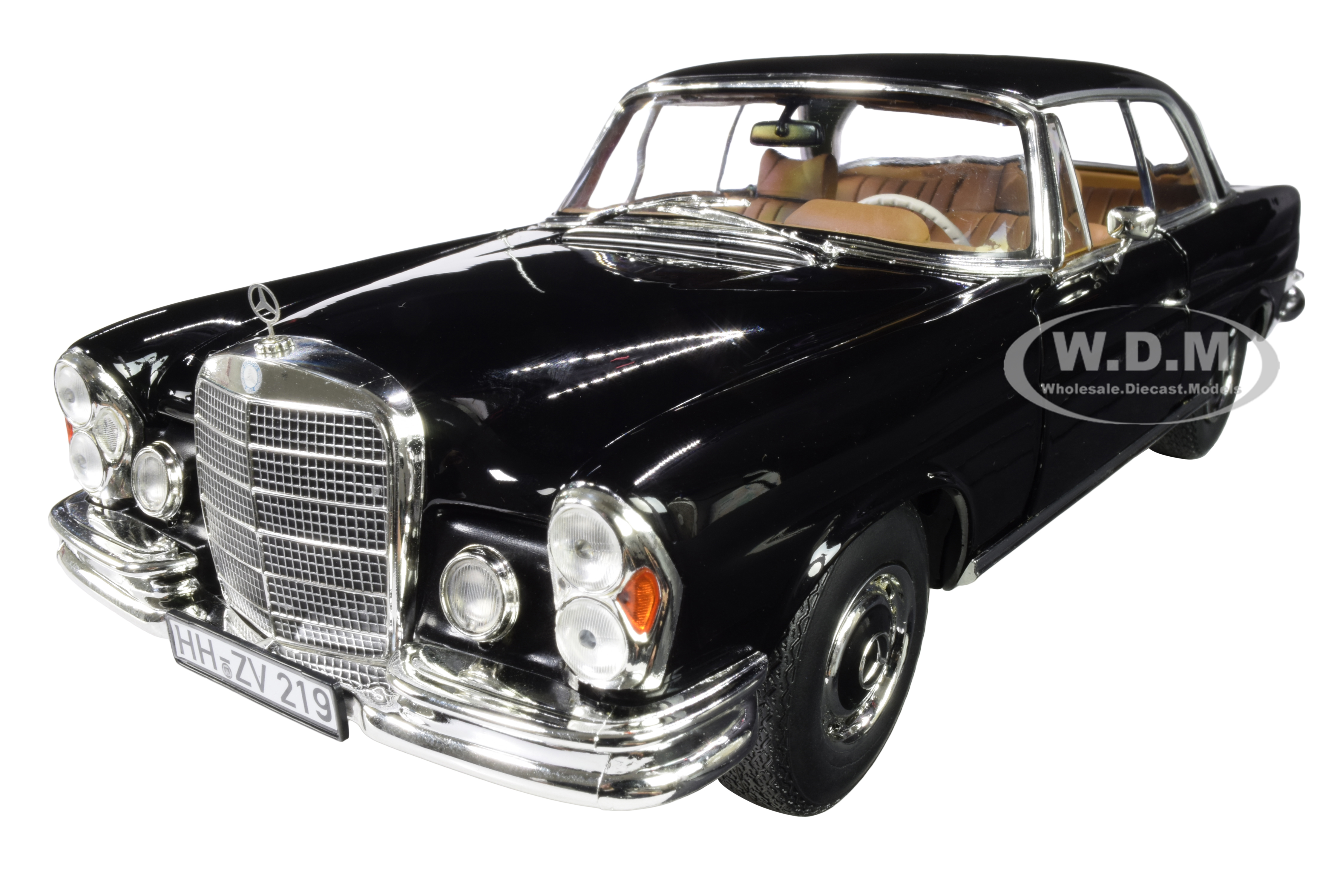 Image of 1969 Mercedes Benz 280 SE Coupe Black 1/18 Diecast Model Car by Norev