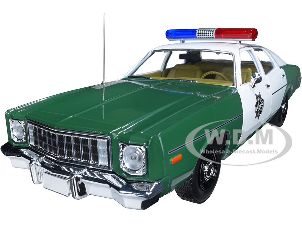 1975 Plymouth Fury Green and White Capitol City Police 1/18 Diecast Model Car by Greenlight