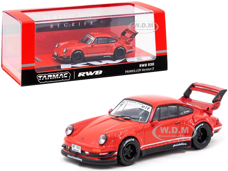 Image of Porsche RWB 930 Painkiller Version 2 Red "RAUH-Welt BEGRIFF" 1/64 Diecast Model Car by Tarmac Works