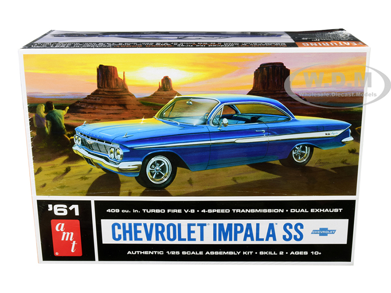 Skill 2 Model Kit 1961 Chevrolet Impala SS 1/25 Scale Model by AMT