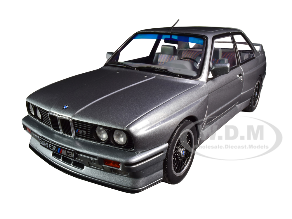 Image of 1990 BMW E30 M3 Silver Metallic 1/18 Diecast Model Car by Solido