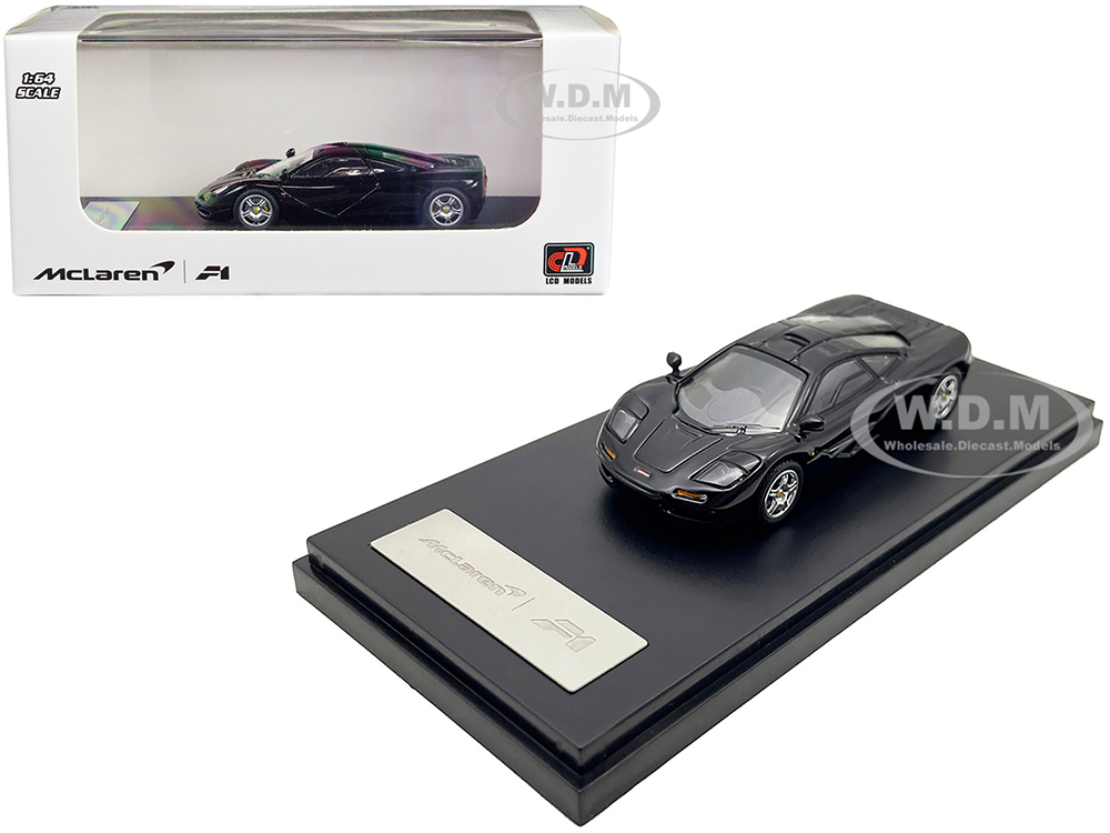 McLaren F1 Black 1/64 Diecast Model Car by LCD Models