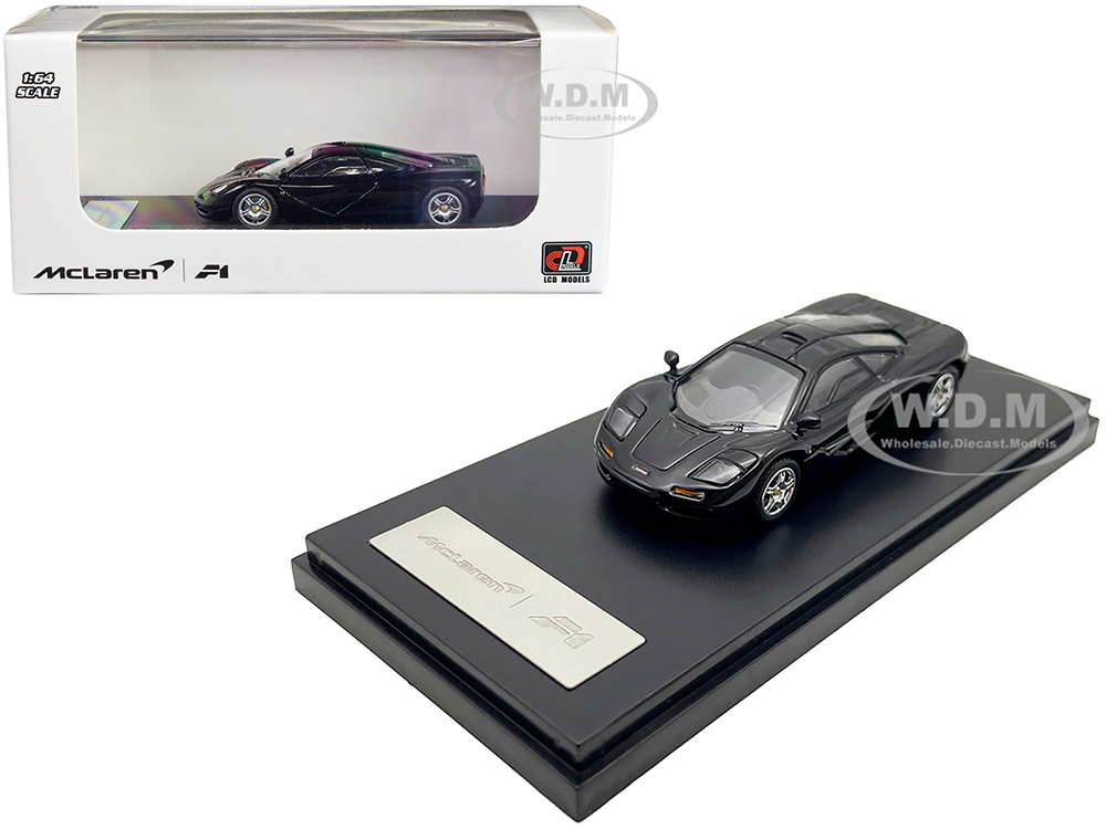 McLaren F1 Black 1/64 Diecast Model Car By LCD Models