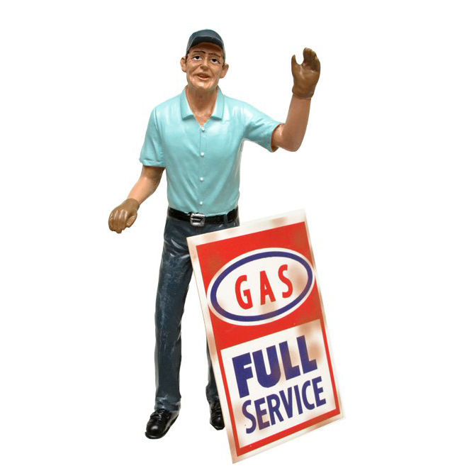 Gas Station Attendant Eric Figurine For 1/18 Scale Models By American Diorama