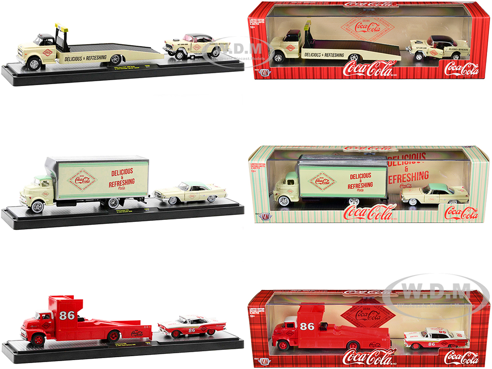 Auto Haulers Coca-Cola Set of 3 pieces Release 20 Limited Edition to 8400 pieces Worldwide 1/64 Diecast Models by M2 Machines