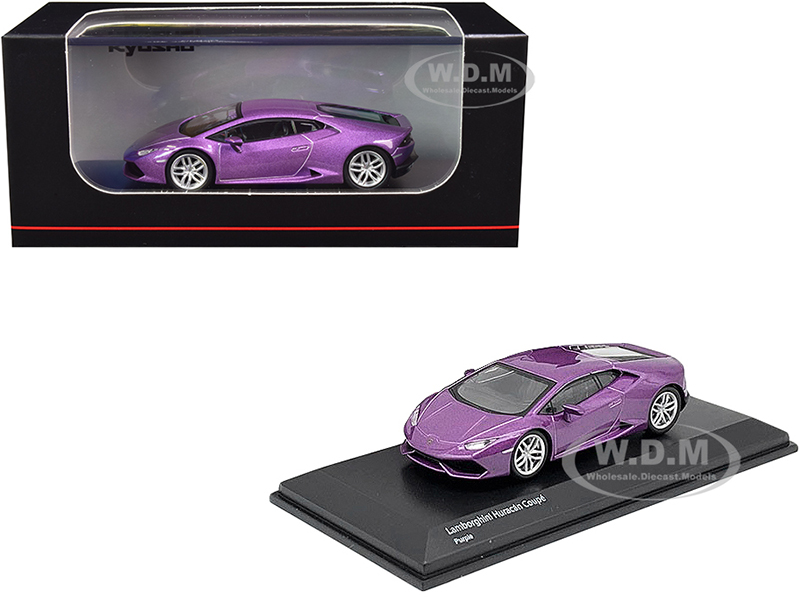 Lamborghini Huracan Coupe Purple Metallic 1/64 Diecast Model Car by Kyosho