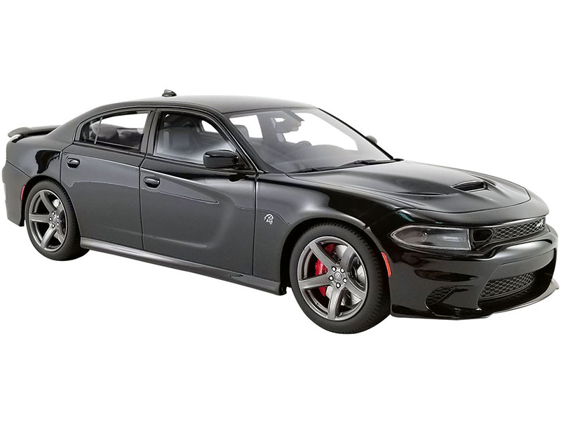 Image of 2019 Dodge Charger SRT Hellcat Pitch Black "USA Exclusive" Series 1/18 Model Car by GT Spirit for ACME