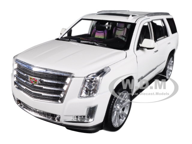 2017 Cadillac Escalade with Sunroof White 1/24-1/27 Diecast Model Car by Welly