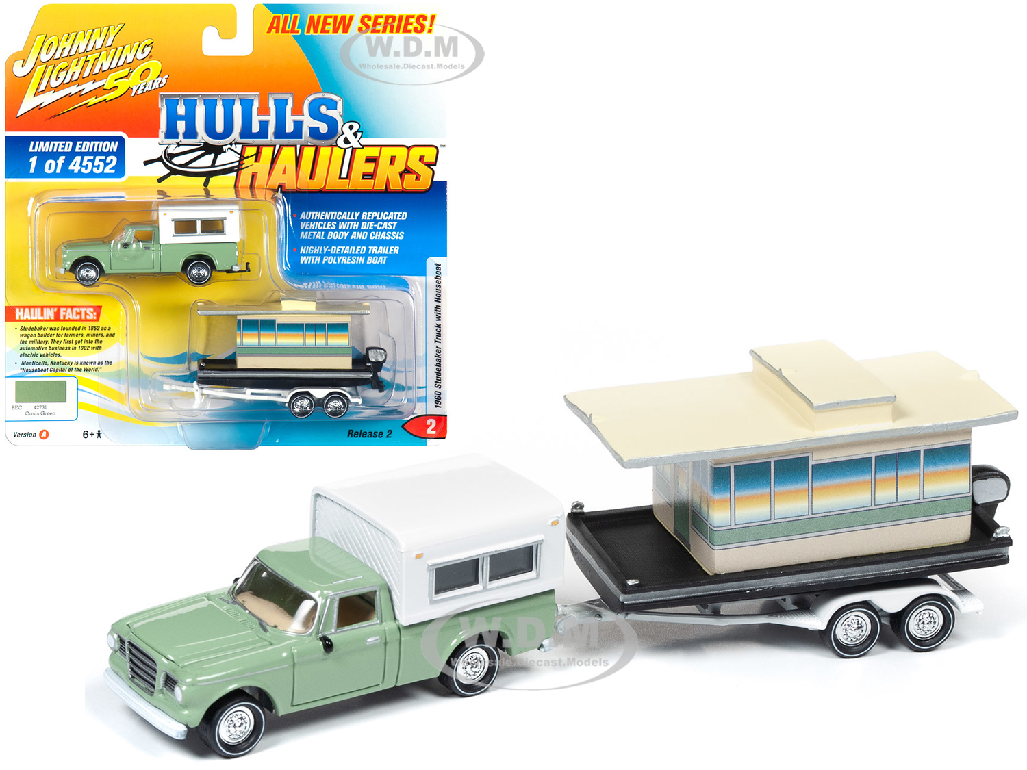 toy pickup truck and boat trailer